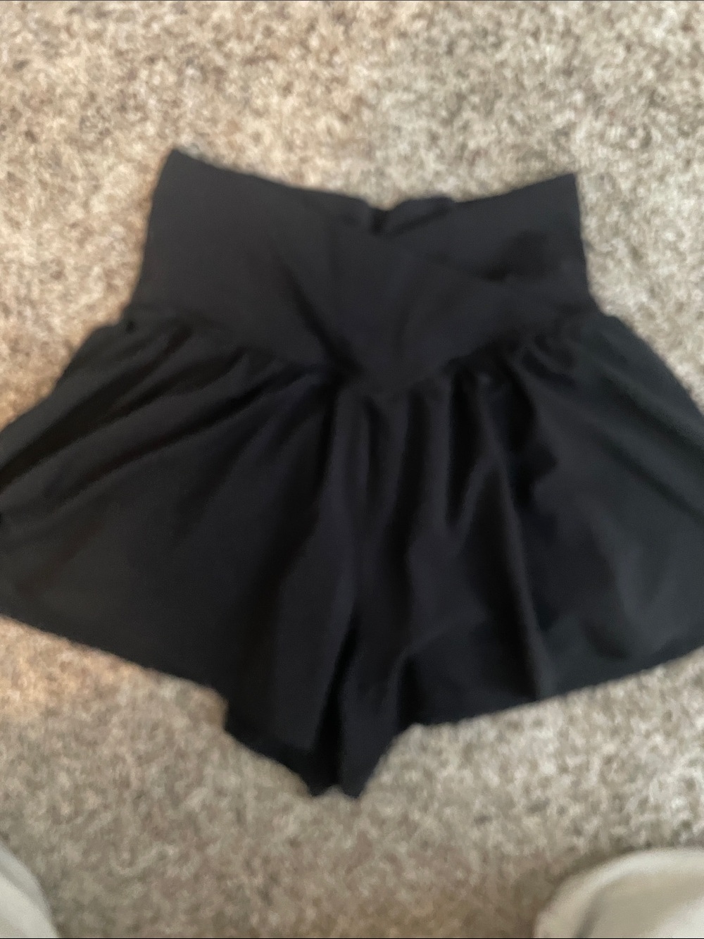 aerie Black High-Waist Skort Shorts